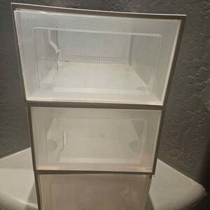 Clic Plastic Shoe Storage Boxes Set of 3